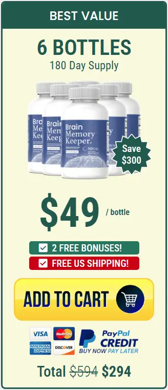 Brain Memory Keeper 6 bottles